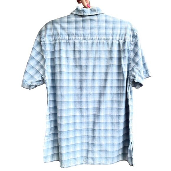 Nautica Jeans Co Mens Plaid Short Sleeved Button Down Shirt size S with Pocket - Picture 4 of 7